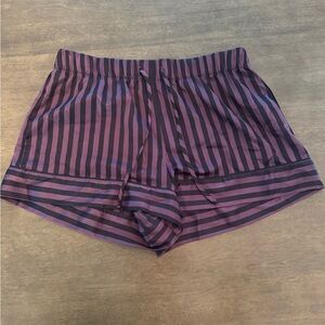 Victoria's Secret Purple and Black Striped Shorts
